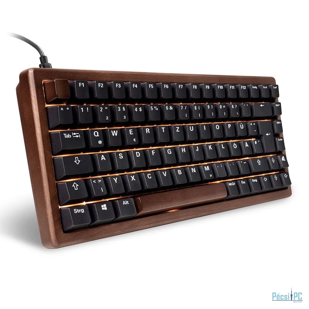Sharkoon Skiller SGK50 S3 Wood PBT Gaming Keyboard Brown/Black US