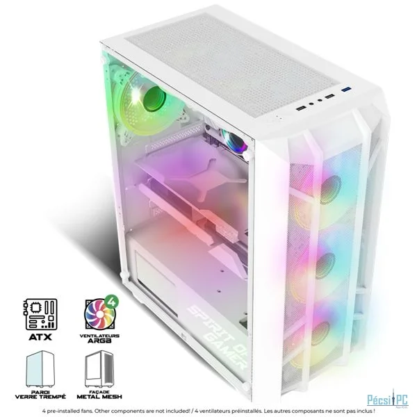 Spirit Of Gamer Rebel NX Tempered Glass White