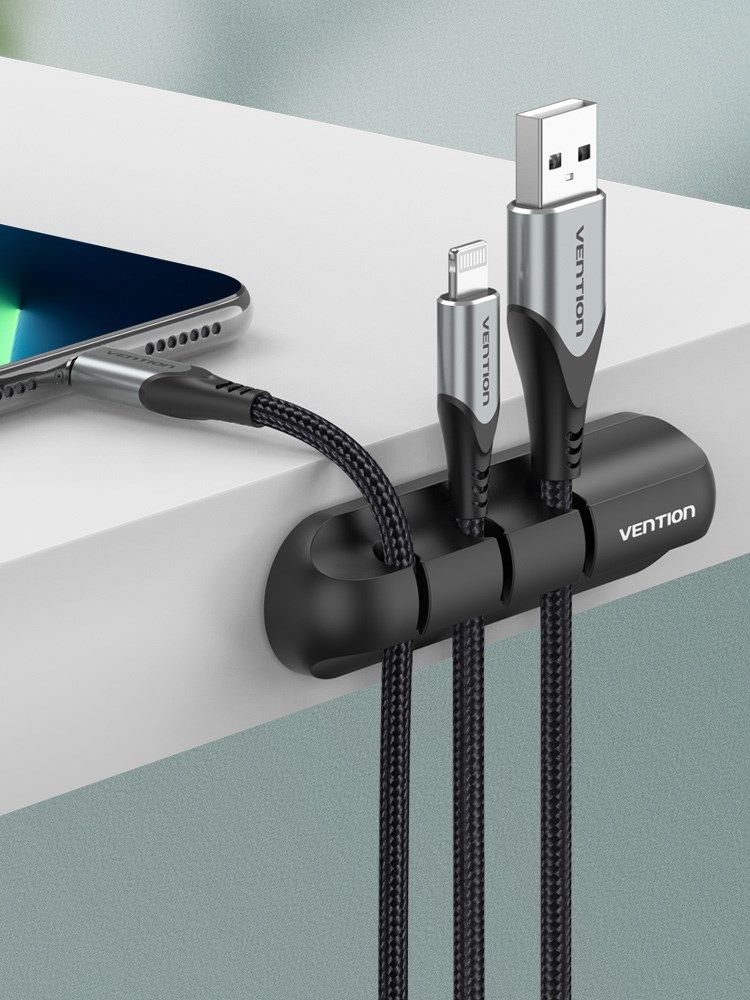 Vention 3 Ports Desktop Cable Manager Black