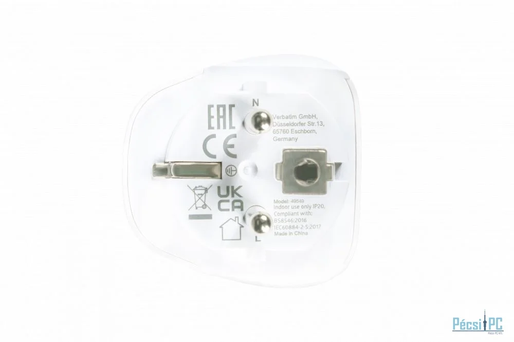 Verbatim World to Europe Adapter Travel Plug White