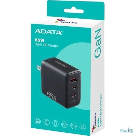 A-Data 65W GaN USB Charger Black (US)