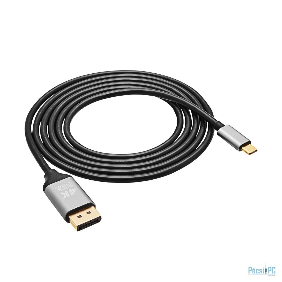 Akyga USB type C/DisplayPort cable 1,8m Black