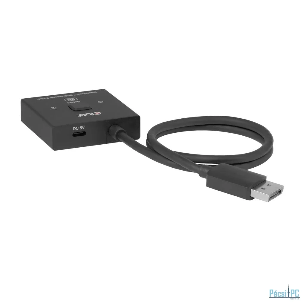 Club3D DisplayPort 2-in-1 Bi-directional Switch 8K