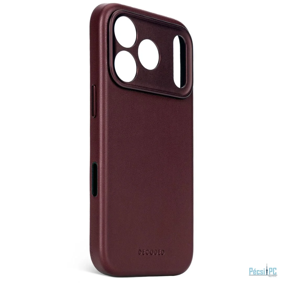 Decoded Leather Backcover for iPhone 17 Pro Max Dark Ruby