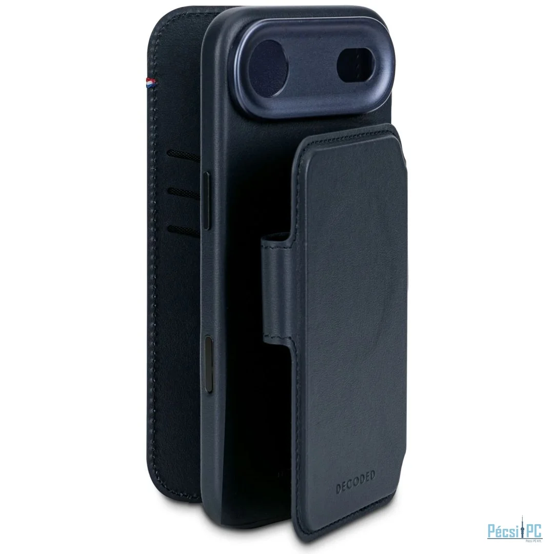 Decoded Leather Detachable Wallet for iPhone 17 Air Navy Shadow
