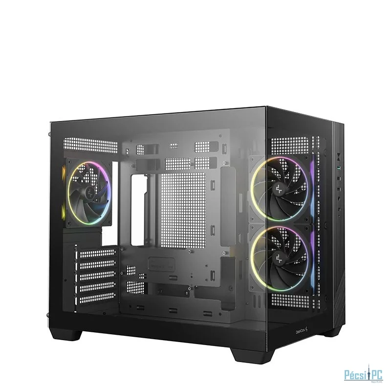 DeepCool CG330 3F Tempered Glass Black