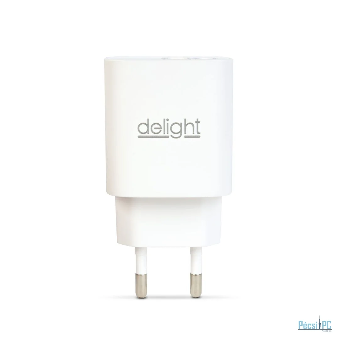 Delight USB Type-C + USB A PD20W Fast charger 20W White