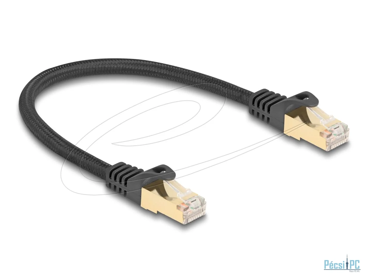 DeLock CAT6A S-FTP Patch Cable 0,25m Black