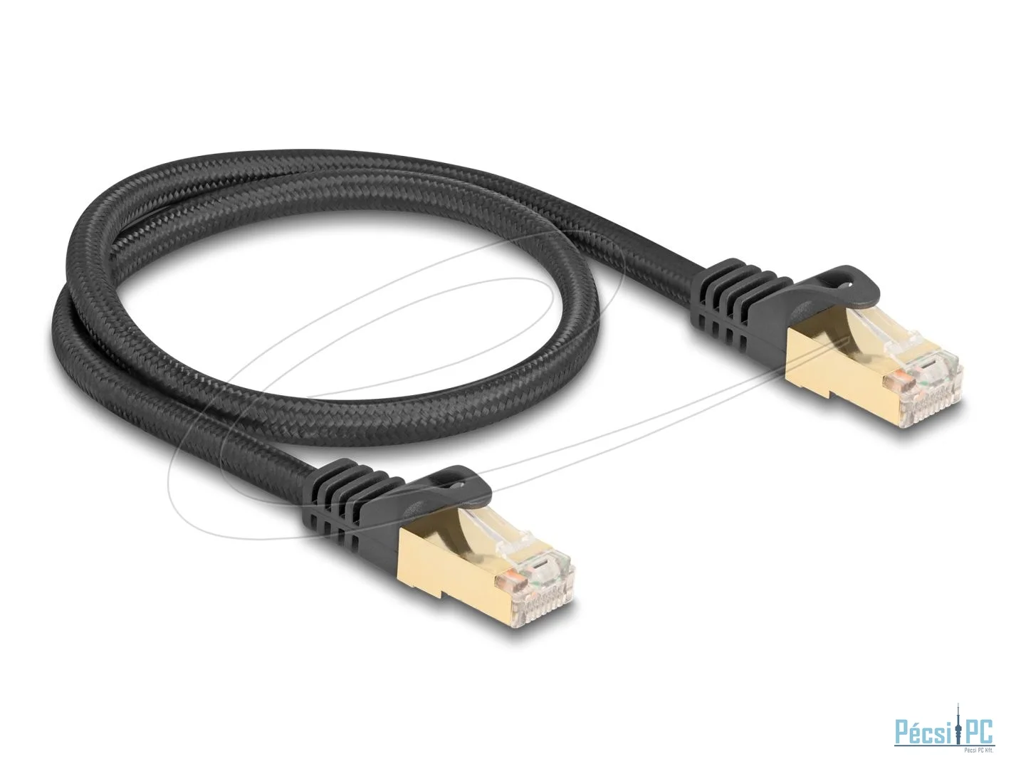 DeLock CAT6A S-FTP Patch Cable 0,5m Black