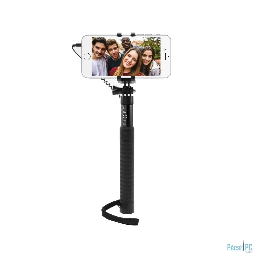 FIXED Teleszkópos szelfibot luxus alumínium kivitelben BT indítóval, fekete