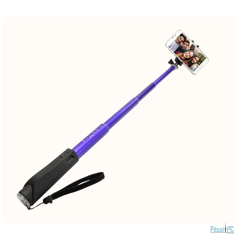 FIXED Teleszkópos szelfibot luxus alumínium kivitelben BT indítóval, kék
