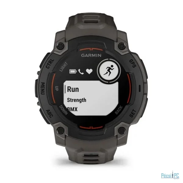 Garmin Instinct E 45mm Black with Dark Grey Silicon Band