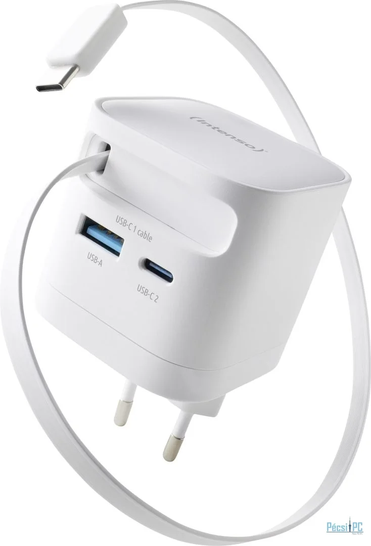 Intenso Compact Fast Charger 65W USB-C/USB-A White