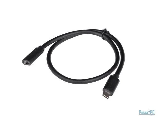 Lanberg USB-C M/F 3.1 cable 0,5m Black