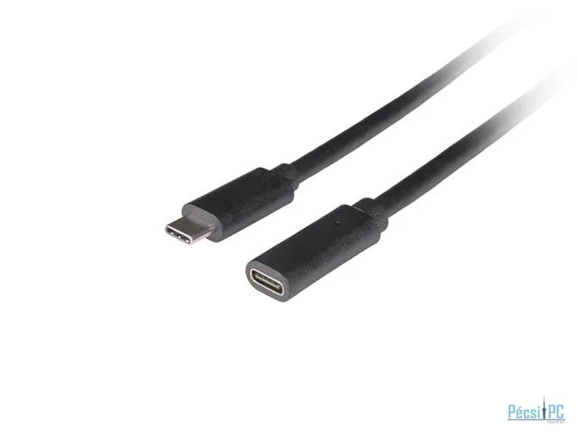 Lanberg USB-C M/F 3.1 cable 1,5m Black