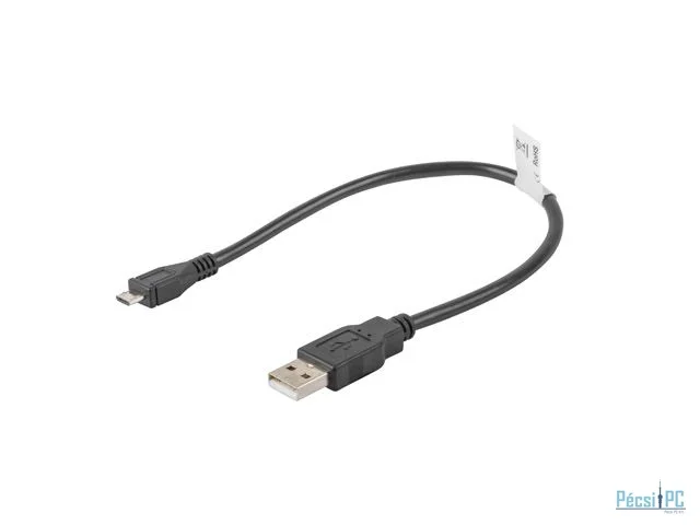 Lanberg USB micro (M) to USB-A (M) 2.0 cable 0,3m Black