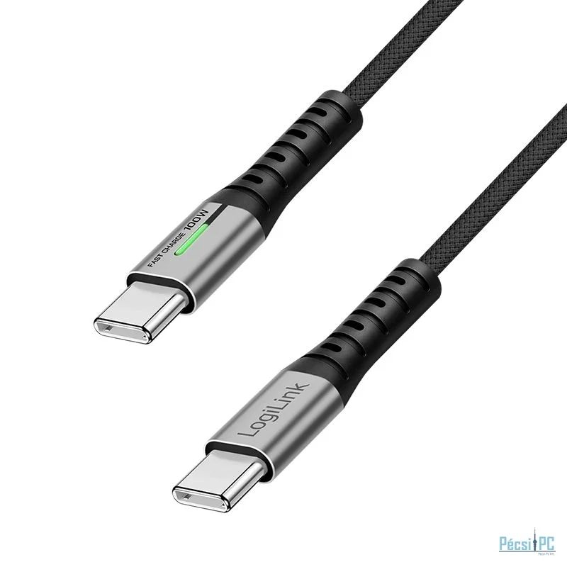 Logilink USB 2.0 Type-C cable C/M to C/M 0,3m Black
