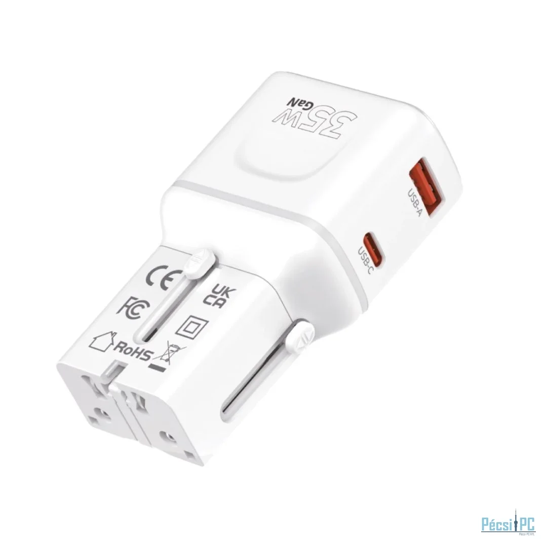 Mobile Origin 35W Travel Adapter EU/US/UK/AU PW25 White