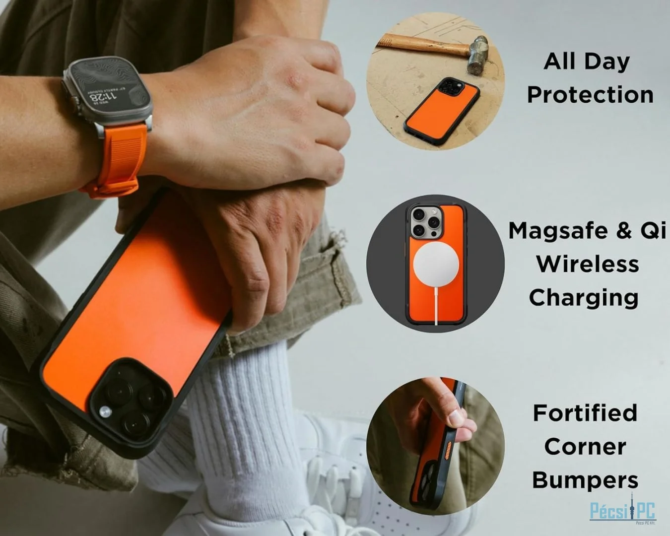 Nomad Nomad Rugged Case iPhone 15 Pro Ultra Orange