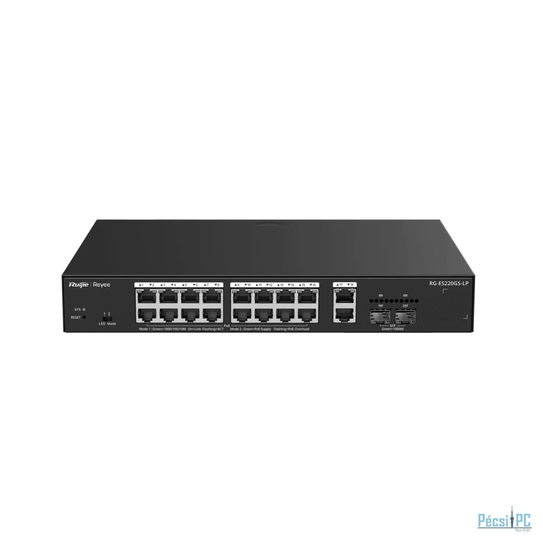 Reyee RG-ES220GS-LP 20-Port Gigabit Smart Cloud Managed PoE Switch