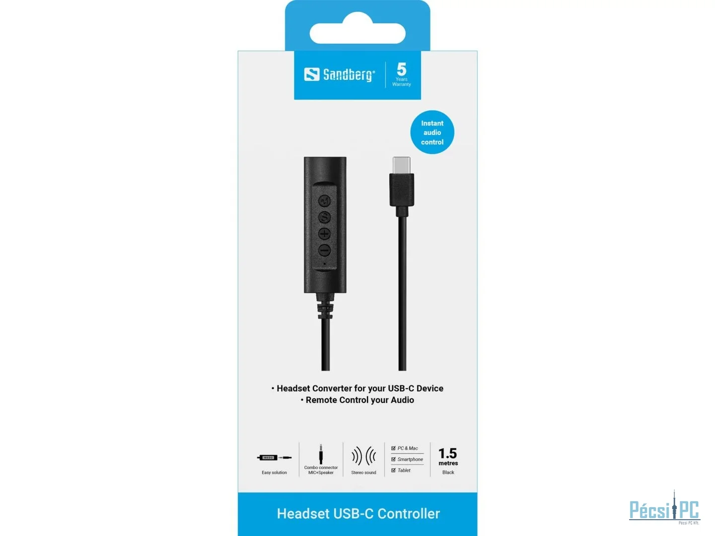 Sandberg 136-73 USB-C Hangkártya