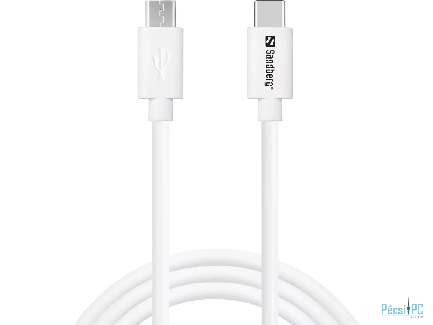 Sandberg USB 3.2 USB-C to micro USB cable 1m White