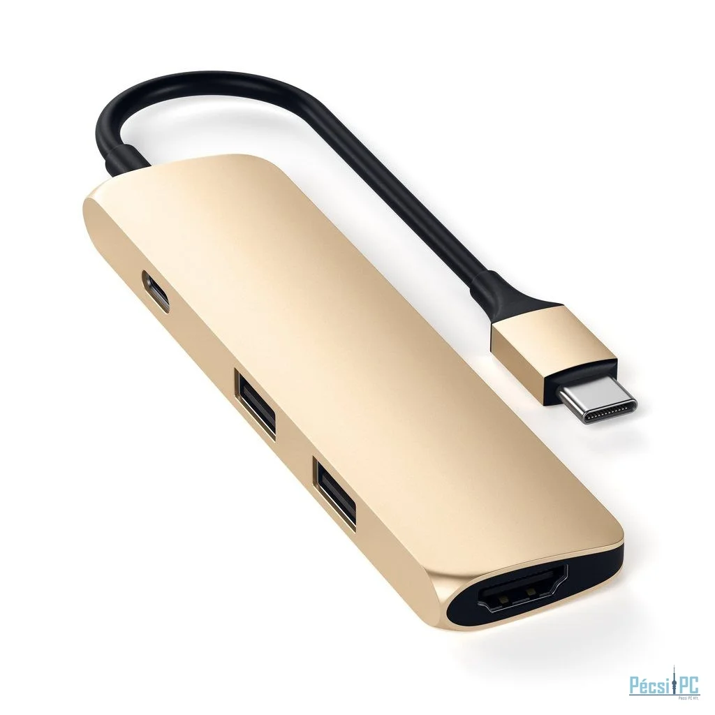 Satechi Type-C Slim Multi-Port Adapter 4K Gold