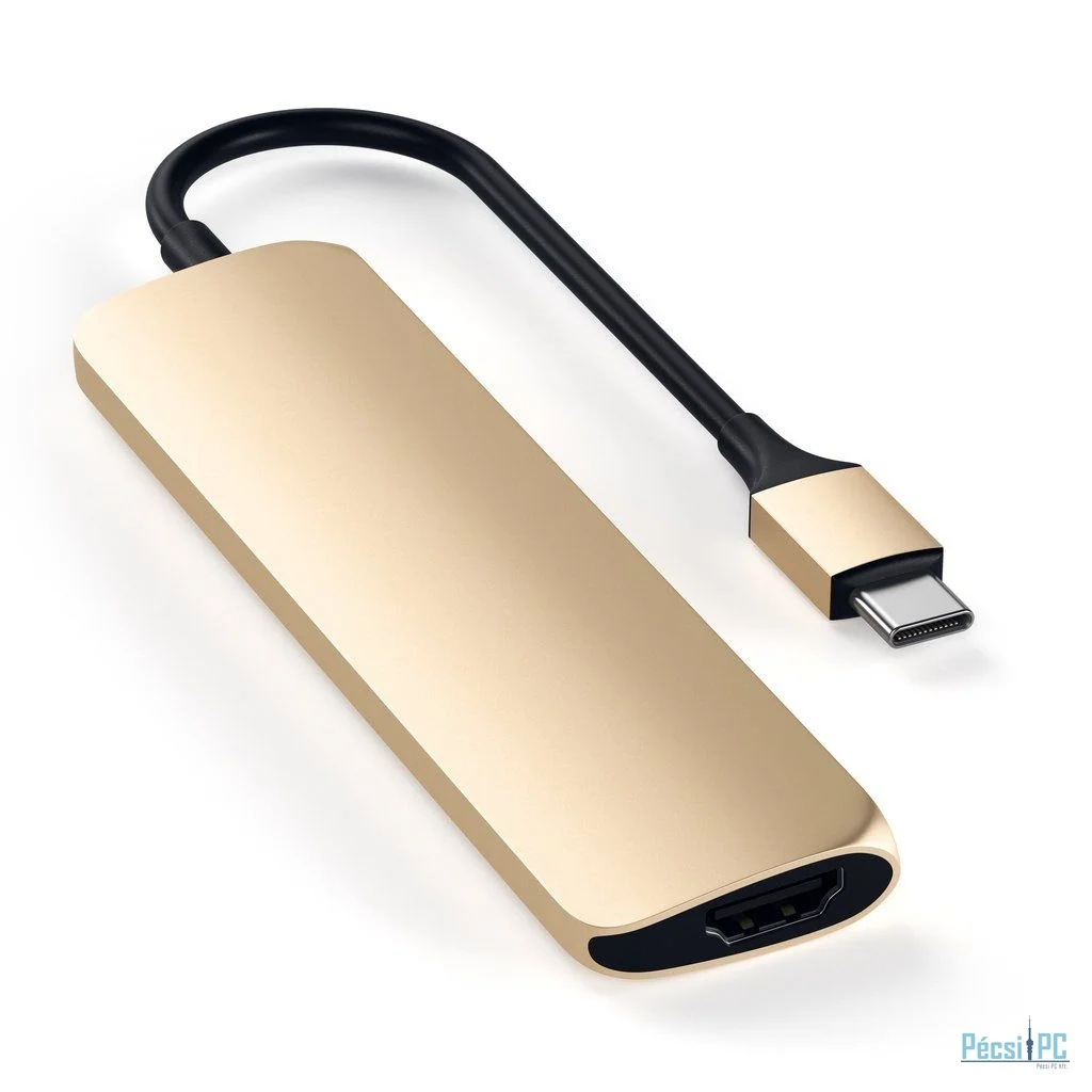 Satechi Type-C Slim Multi-Port Adapter 4K Gold