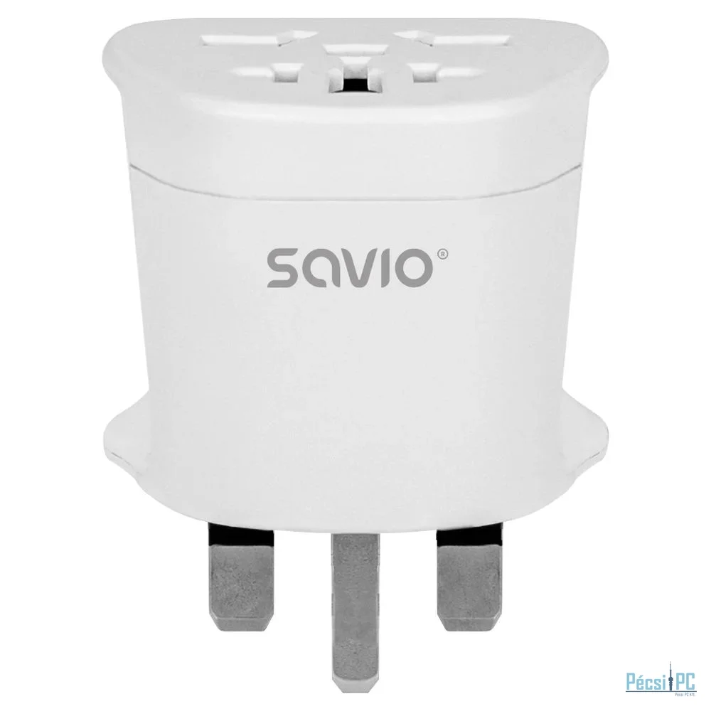 Savio AP-05 Travel adapter global socket – UK plug White