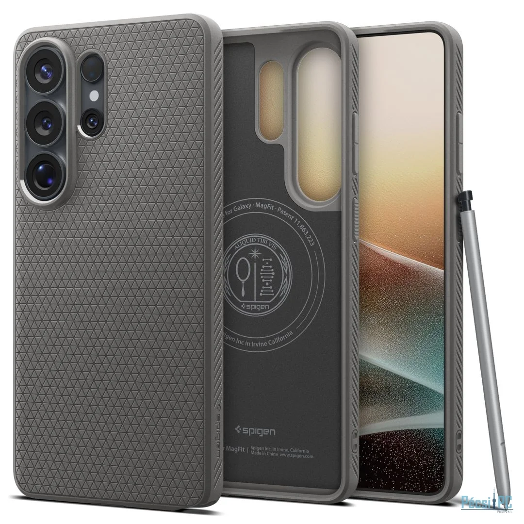 Spigen Liquid Air MagSafe case for Samsung Galaxy S26 Ultra Marble Gray