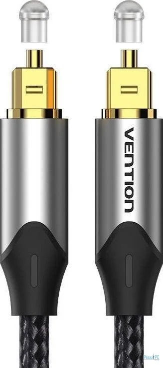 Vention Toslink optical audio cable braided 5m Black/Grey
