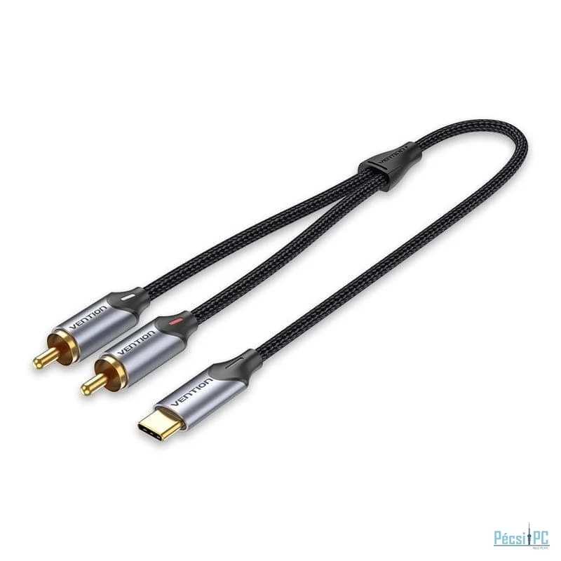 Vention USB-C to 2RCA male audio cable 2m Black