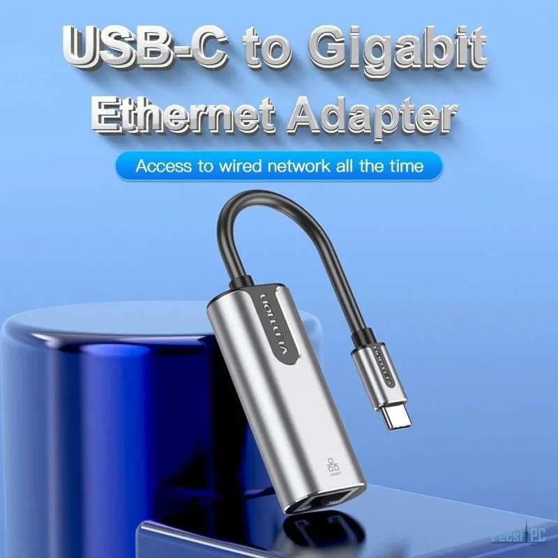 Vention USB-C to Gigabit Ethernet Adapter Grey