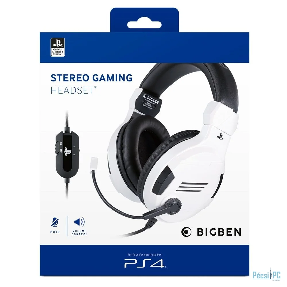 Bigben Interactive Stereo Gaming Headset V3 White (PS4)