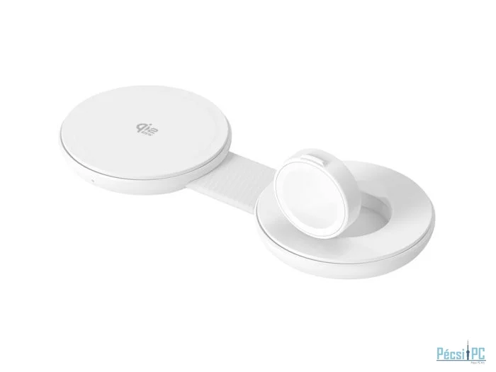 Conceptronic  GORGON04W 25W 2-in-1 Foldable Magnetic Qi2 25W Wireless Charger White
