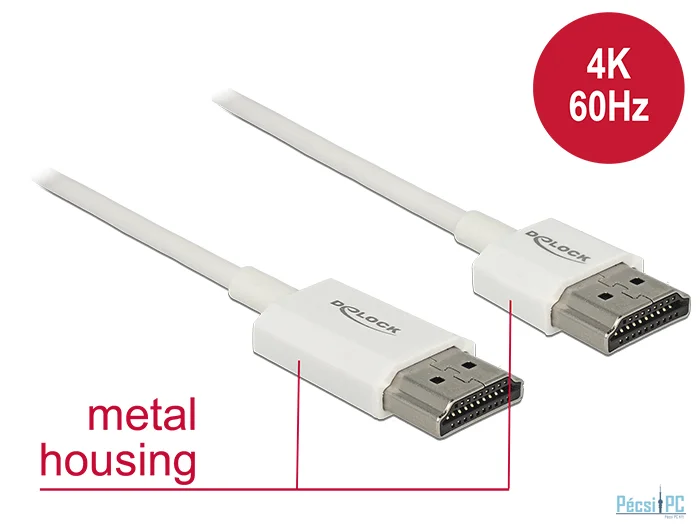 DeLock Cable High Speed HDMI with Ethernet - HDMI-A male > HDMI-A male 3D 4K 3m Active Slim High Quality