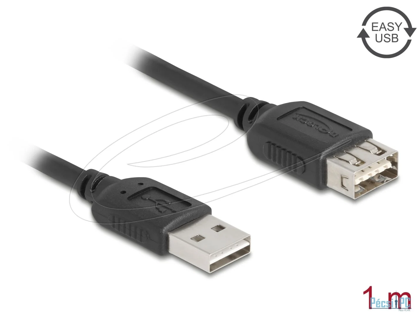 DeLock USB 2.0 extension cable USB Type-A male to USB Type-A female 1m Black