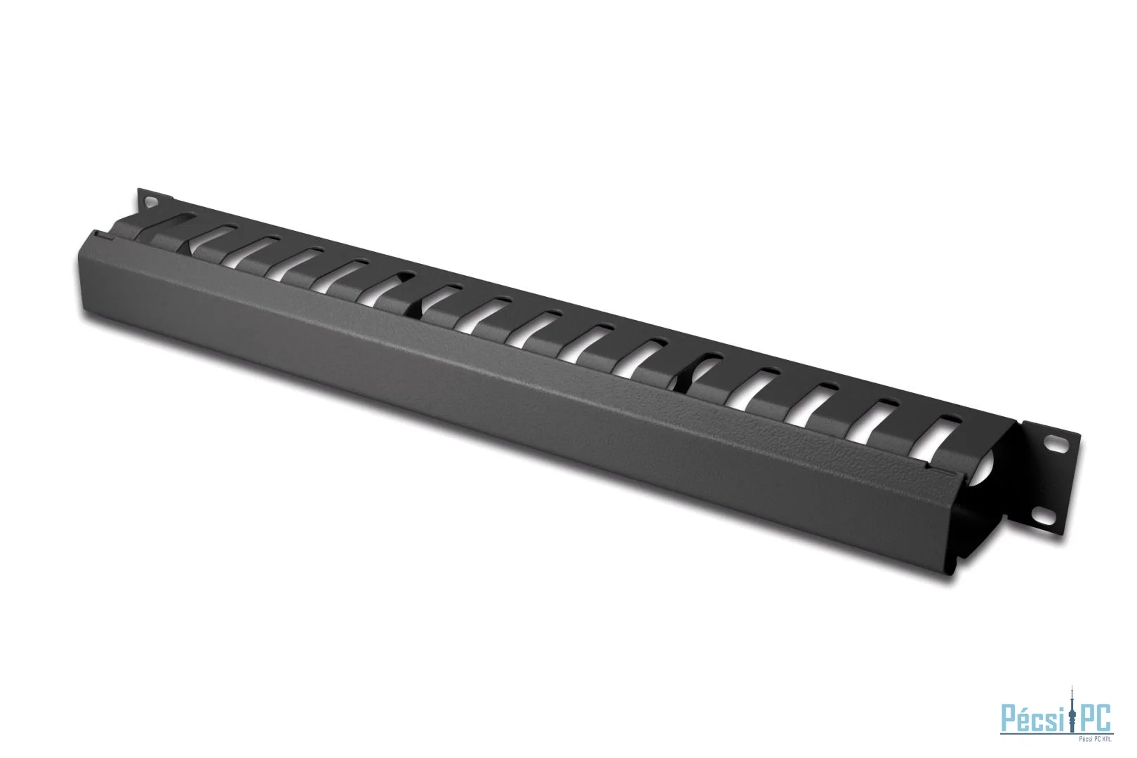 Digitus DN-97617 Cable Management Panel with detachable cover for 483 mm (19“) cabinets 1U Black