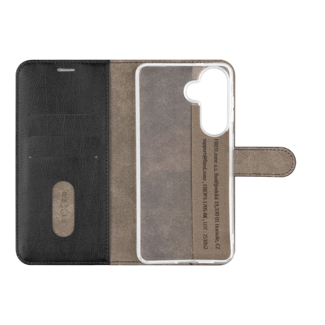 FIXED Opus oldalra nyíló telefontok Samsung Galaxy S26+ készülékhez, fekete