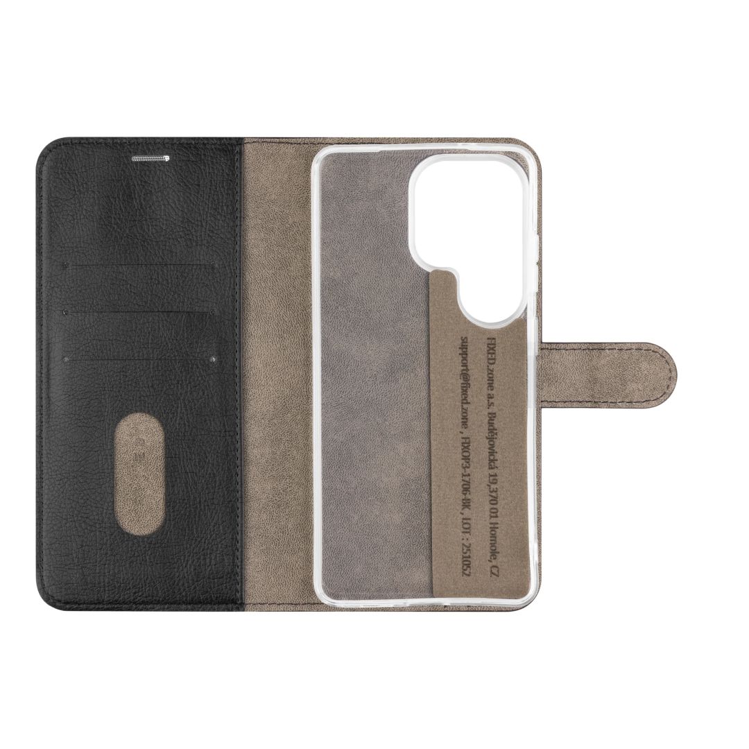 FIXED Opus oldalra nyíló telefontok Samsung Galaxy S26 Ultra készülékhez, fekete