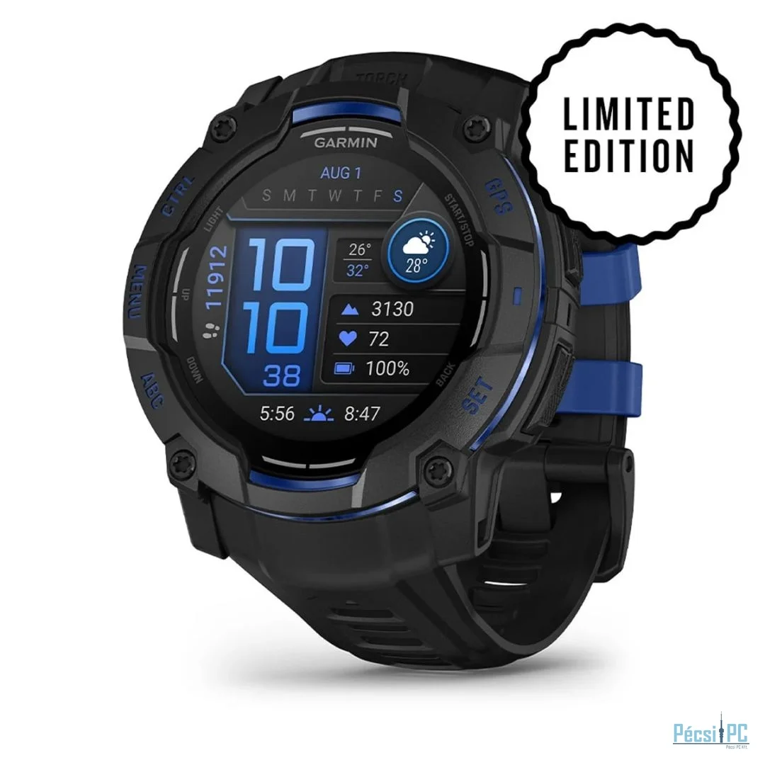 Garmin Instinct 3 50mm AMOLED Black/Blue with Charcoal Band