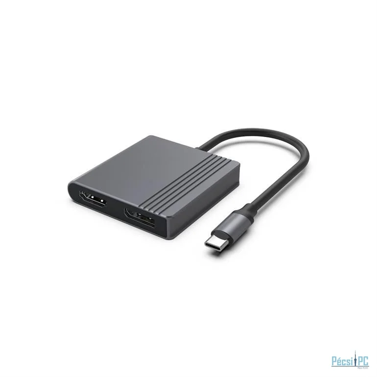 Gembird A-CM-HDMIFDPF-01 USB-C to HDMI + DP adapter Black