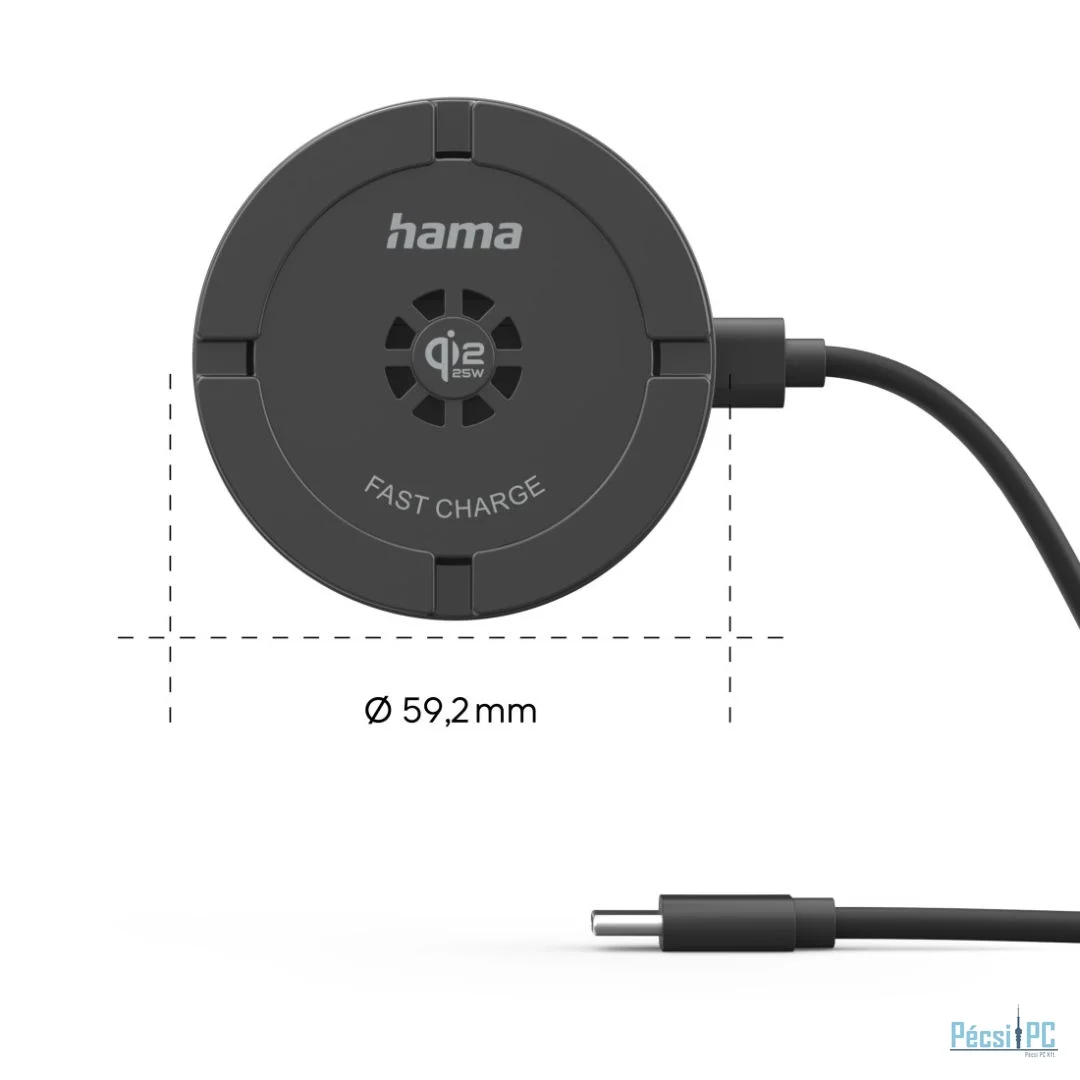 Hama Wireless Qi2 25W Charger Black