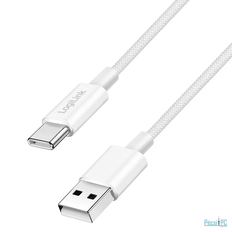 Logilink USB 2.0 Type-C C/M to A/M cable 1m White