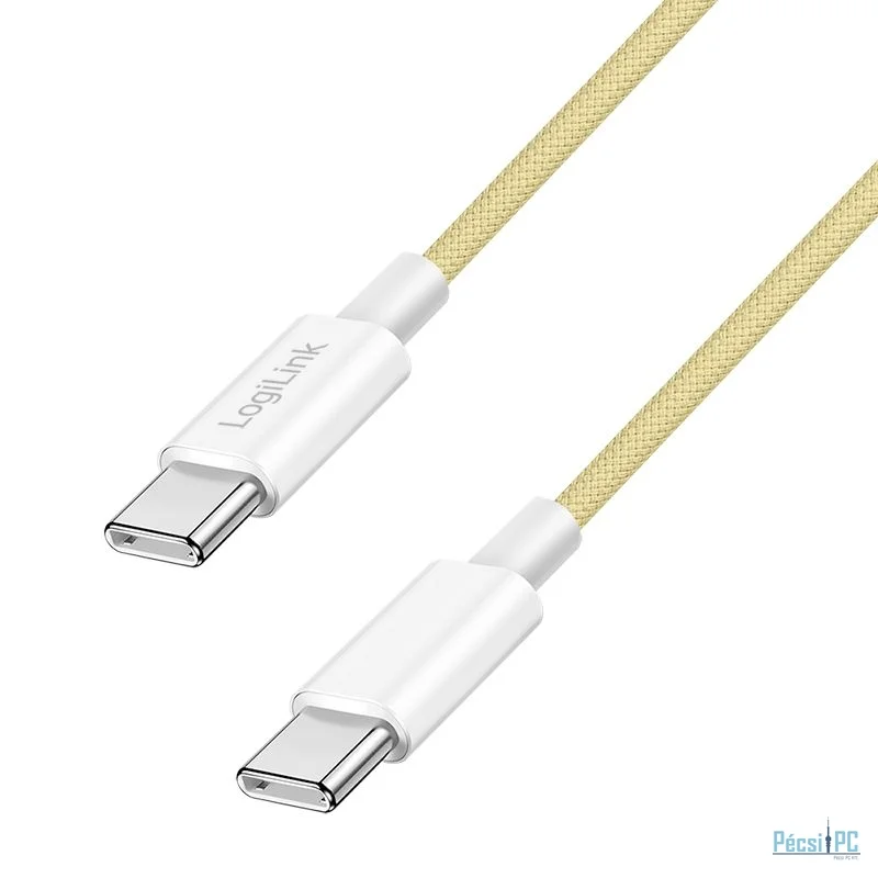 Logilink USB 2.0 Type-C male to male cable 1m Yellow