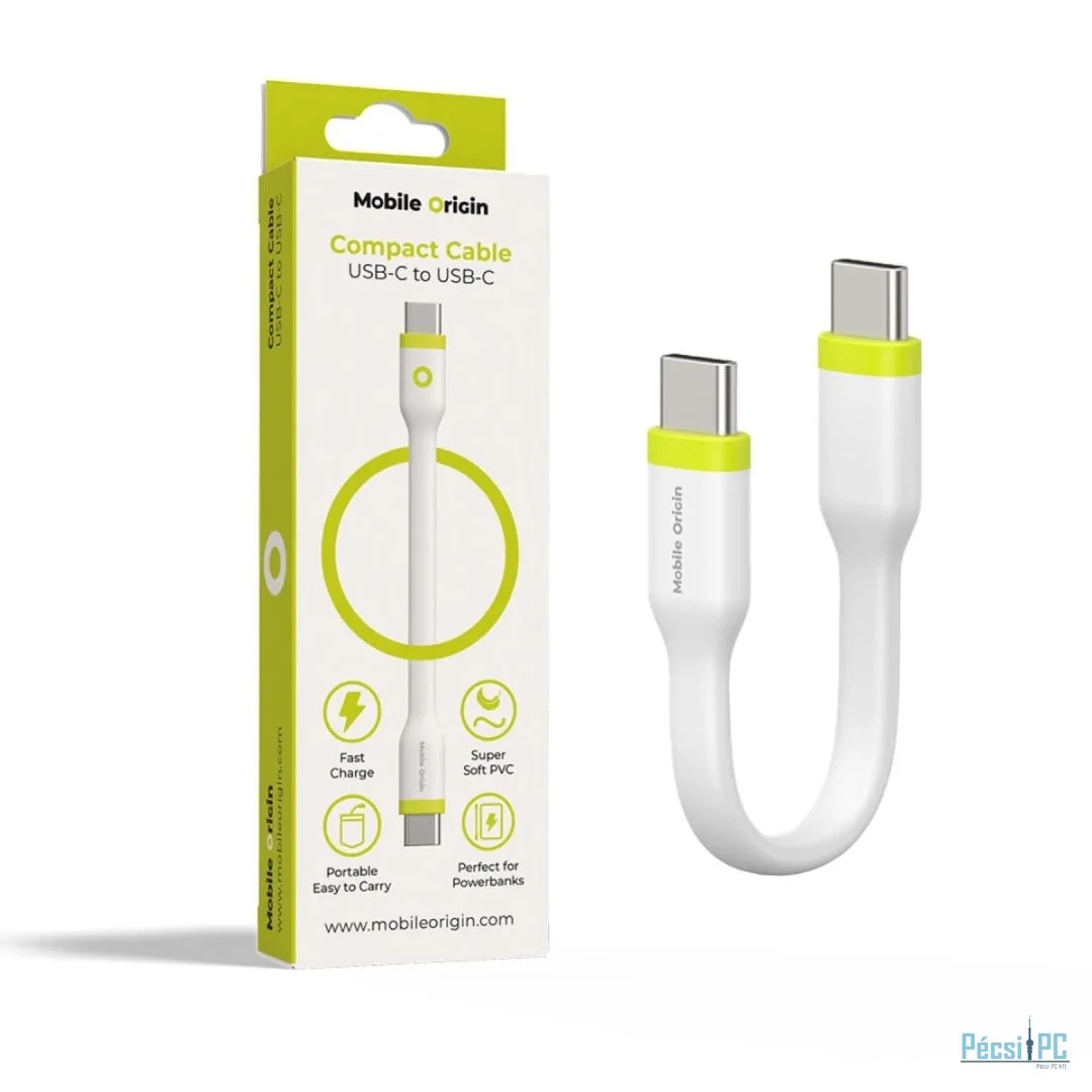 Mobile Origin Compact Cable USB-C to USB-C 10cm White