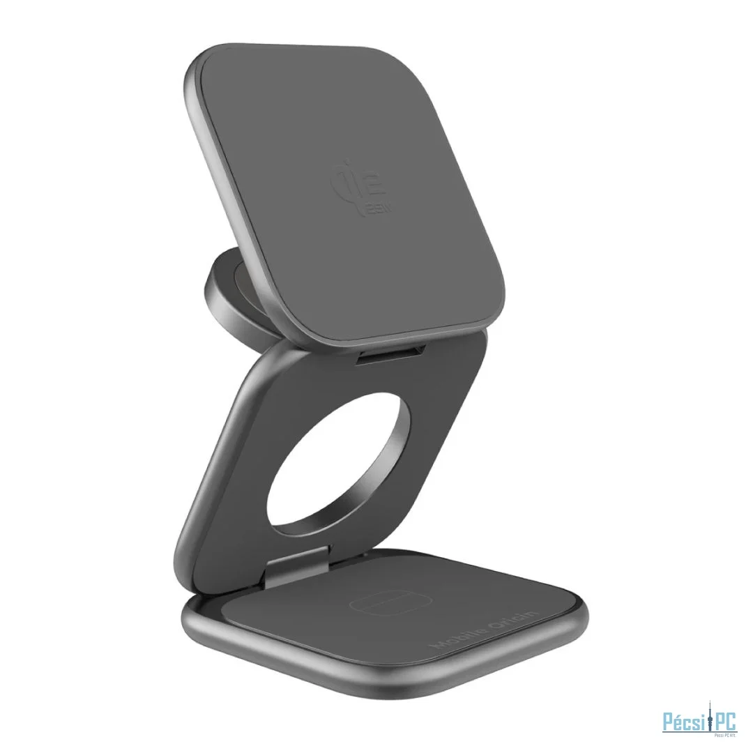 Mobile Origin PW36 3in1 Qi2 25W UltraSlim Foldable Charger Space Grey