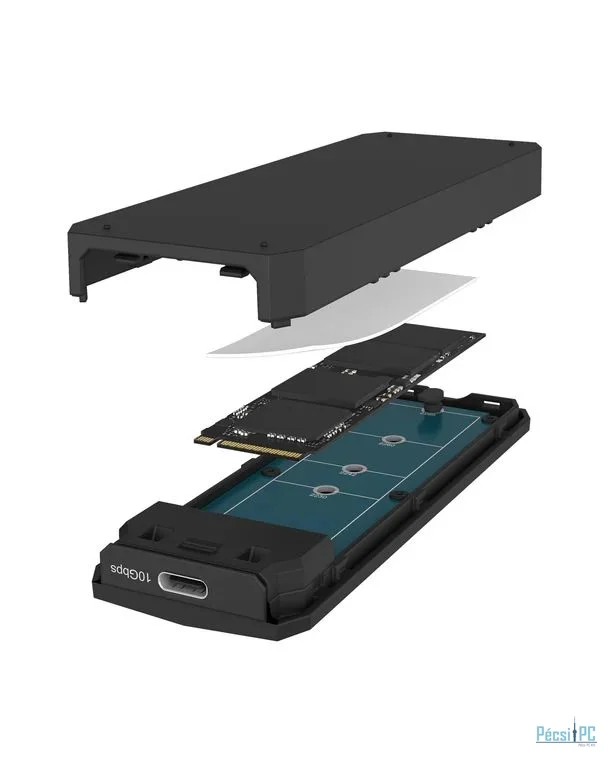 Raidsonic IcyBox IB-1805ML-CU31 M.2 NVMe SSD enclosure with USB 3.2 Gen 2 Type-C and RGB light