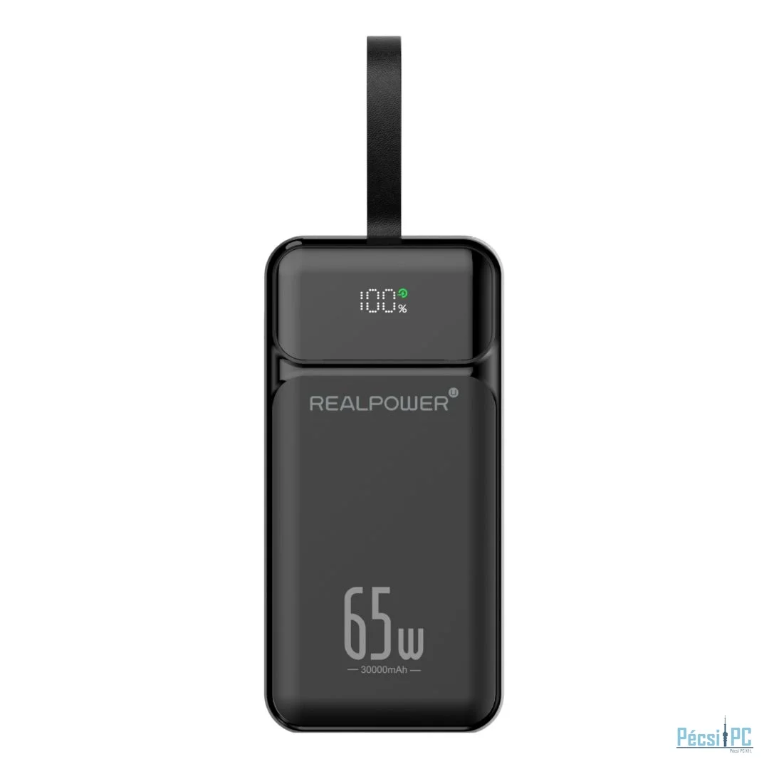 Realpower PB-27000 Pro 27000mAh PowerBank Black