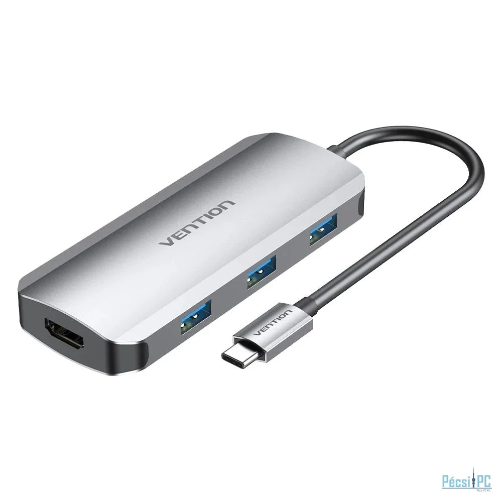 Vention 5in1 USB Type C Hub with 4K HDMI Output Grey